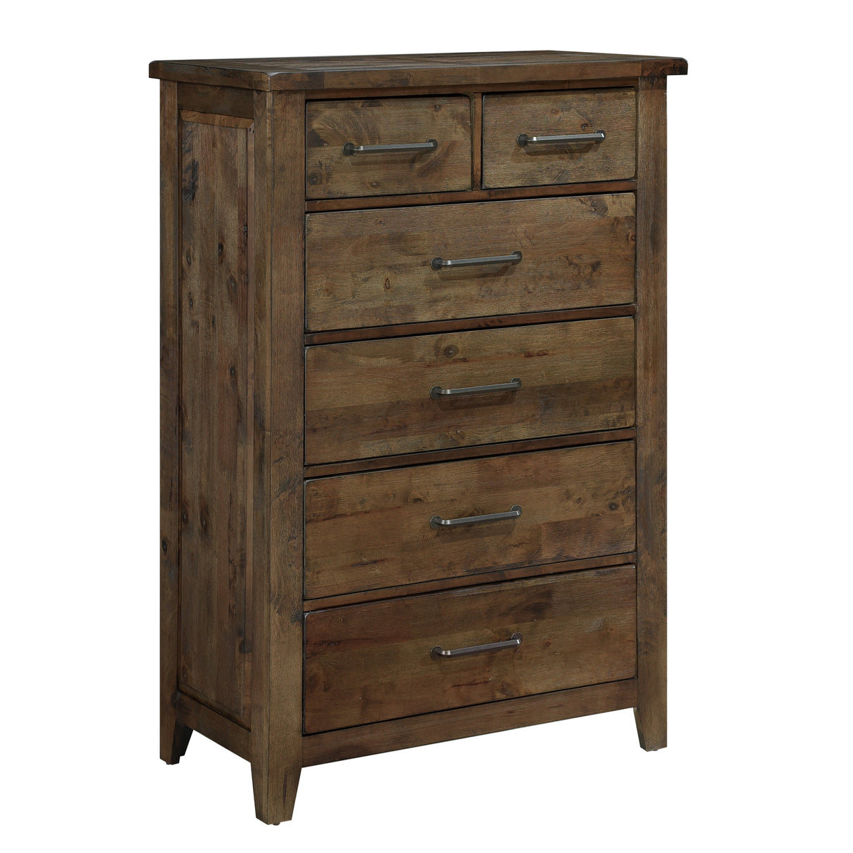 Jerrick Burnished Brown Sleigh Storage Platform Bedroom Set by Homelegance at Eve Furniture