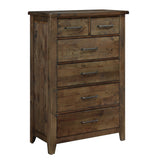 Jerrick Burnished Brown Sleigh Storage Platform Bedroom Set by Homelegance at Eve Furniture