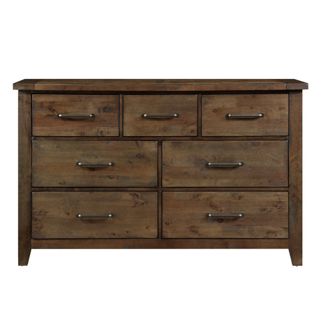 Jerrick Burnished Brown Sleigh Storage Platform Bedroom Set by Homelegance at Eve Furniture