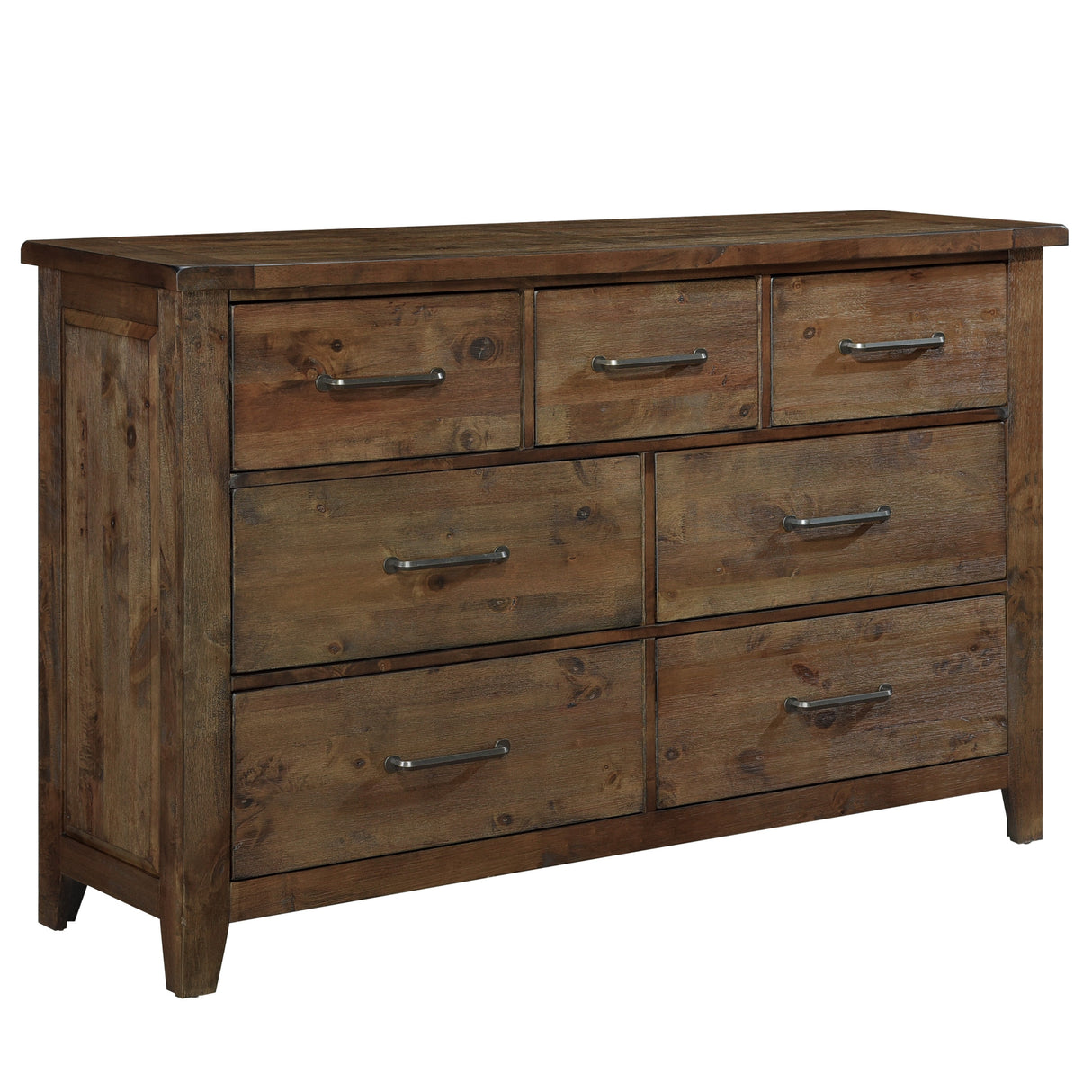 Jerrick Burnished Brown Sleigh Storage Platform Bedroom Set by Homelegance at Eve Furniture