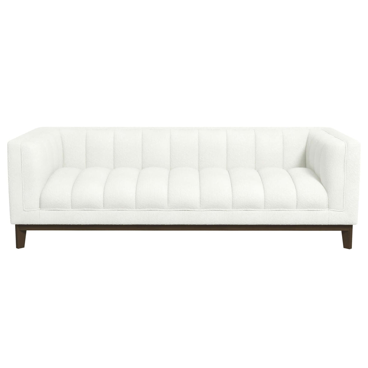 Melissa Mid-Century White Boucle Modern Sofa by Ashcroft Imports at Eve Furniture