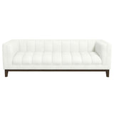 Melissa Mid-Century White Boucle Modern Sofa by Ashcroft Imports at Eve Furniture