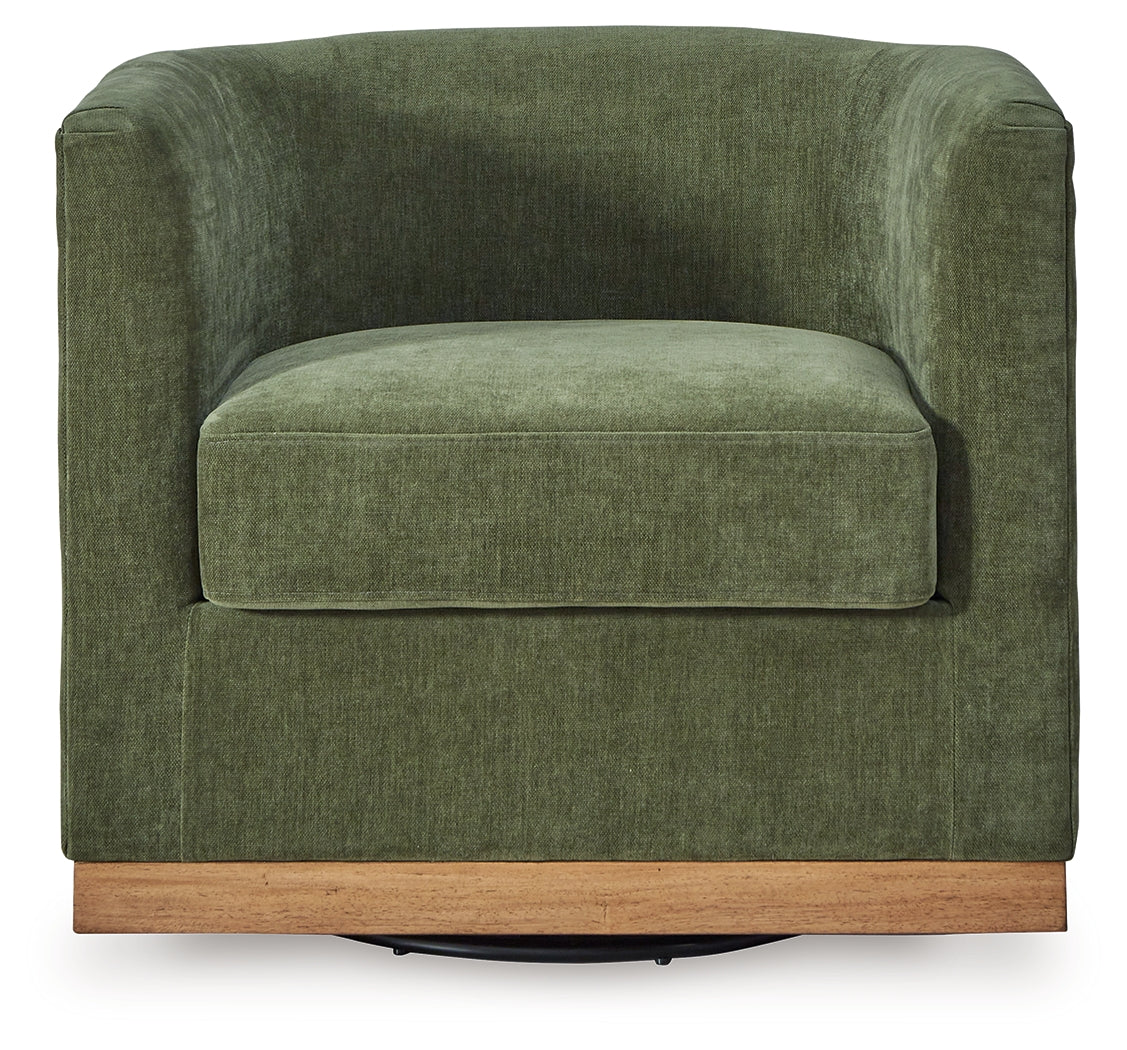 Jersonlow Forest Green Swivel Chair