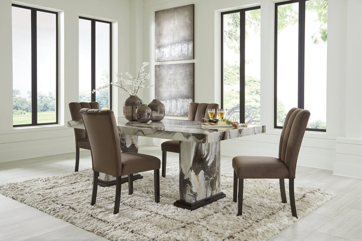 Jeshina Dark Brown Dining Room Set by Ashley at Eve Furniture
