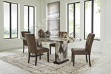 Jeshina Dark Brown Dining Room Set by Ashley at Eve Furniture
