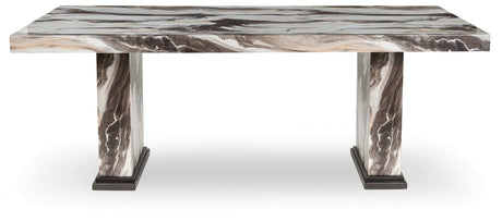 Jeshina Dark Brown Dining Room Set by Ashley at Eve Furniture