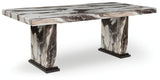 Jeshina Dark Brown Dining Room Set by Ashley at Eve Furniture