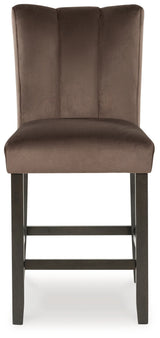 Jeshina Dark Brown/Beige Counter Height Dining Table and 4 Barstools by Ashley at Eve Furniture