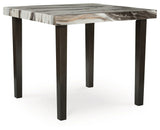 Jeshina Dark Brown/Beige Counter Height Dining Table and 4 Barstools by Ashley at Eve Furniture