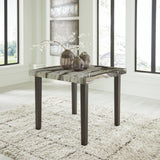 Jeshina Dark Brown/Beige Counter Height Dining Table and 4 Barstools by Ashley at Eve Furniture