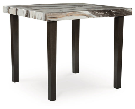 Jeshina Dark Brown/Beige Counter Height Dining Table by Ashley at Eve Furniture