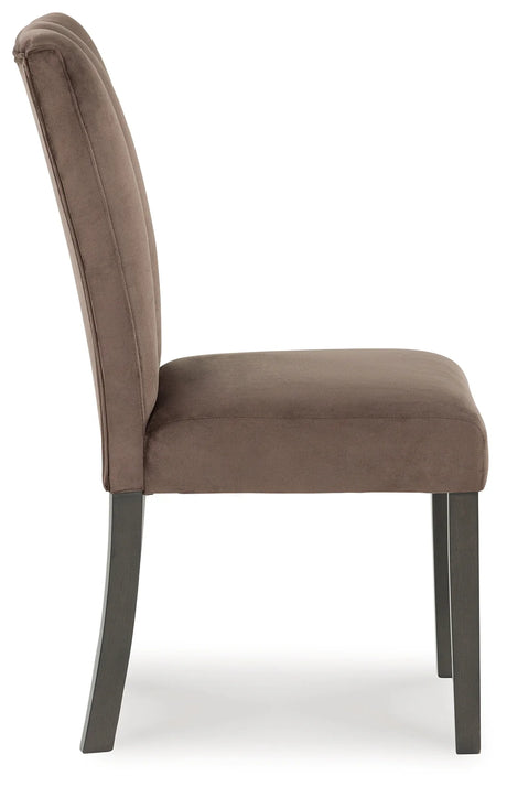 Jeshina Dark Brown/Beige Dining Table and 6 Chairs by Ashley at Eve Furniture
