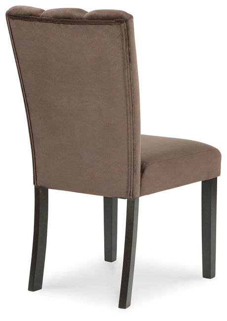 Jeshina Dark Brown/Beige Dining Table and 6 Chairs by Ashley at Eve Furniture