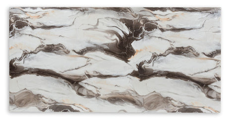 Jeshina Dark Brown/Beige Dining Table by Ashley at Eve Furniture