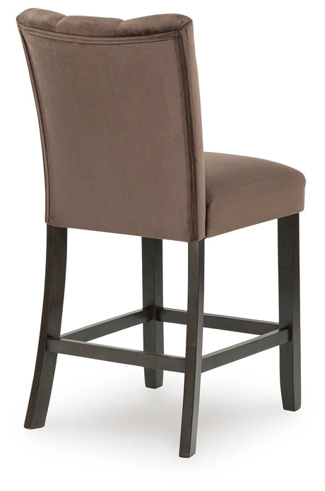 Jeshina Mocha Counter Height Barstool, Set of 2 by Ashley at Eve Furniture