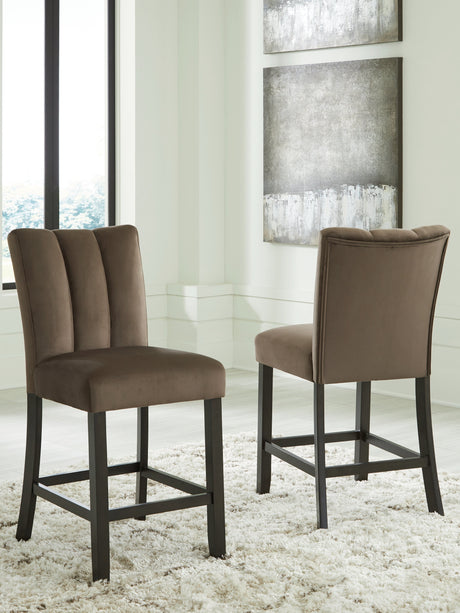Jeshina Mocha Counter Height Barstool, Set of 2 by Ashley at Eve Furniture