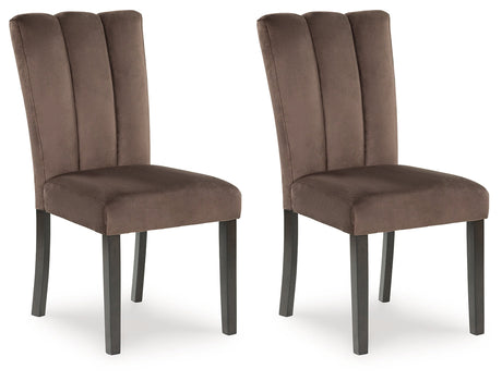 Jeshina Mocha Dining Chair, Set of 2 by Ashley at Eve Furniture