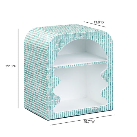 Jess 20" Capiz Shell Nightstand by TOV Furniture at Eve Furniture