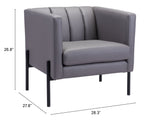 Jess Accent Chair Gray by Zuomod at Eve Furniture
