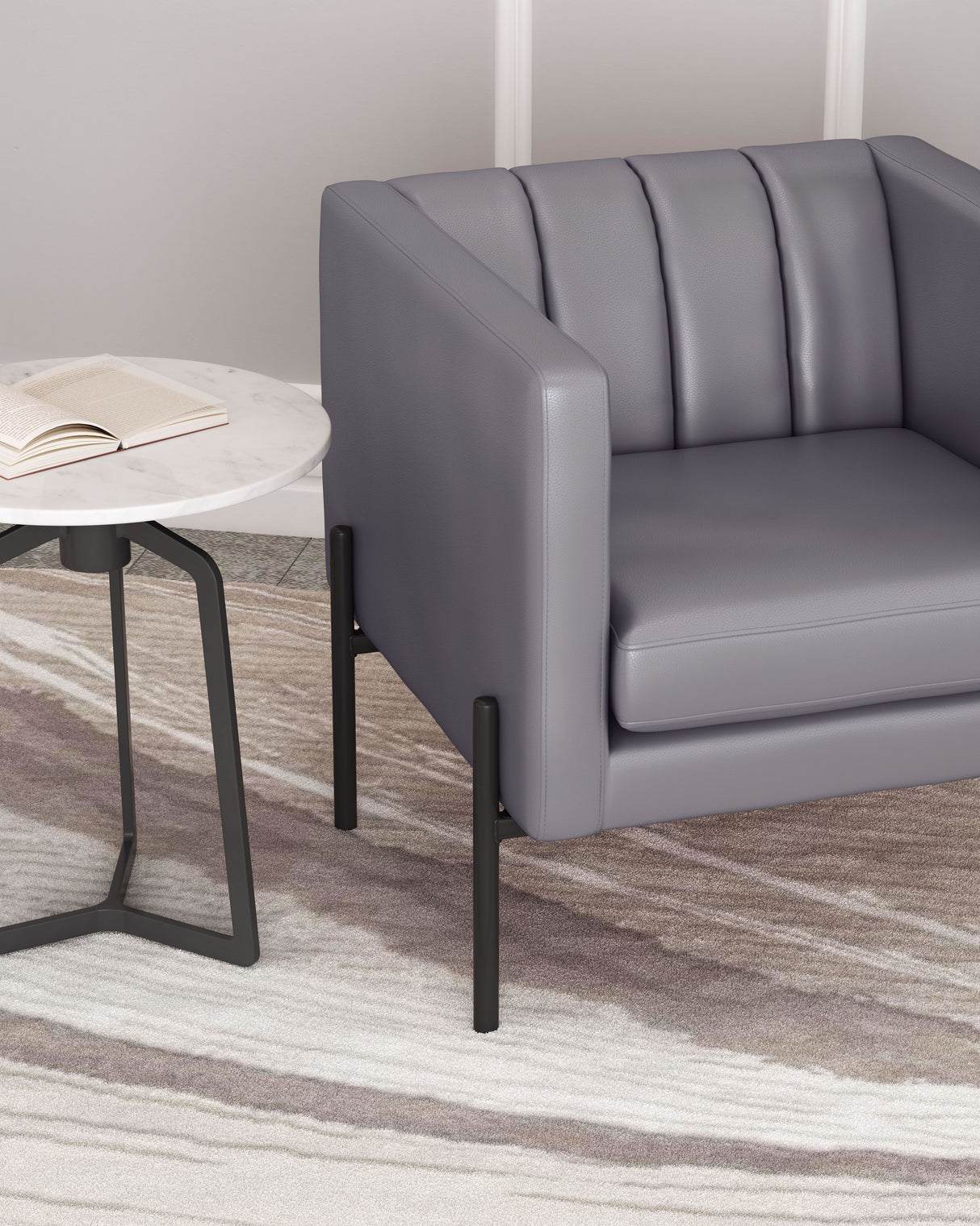 Jess Accent Chair Gray by Zuomod at Eve Furniture