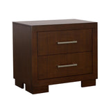 Jessica 2-Drawer Nightstand Cappuccino