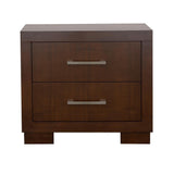 Jessica 2-Drawer Nightstand Cappuccino