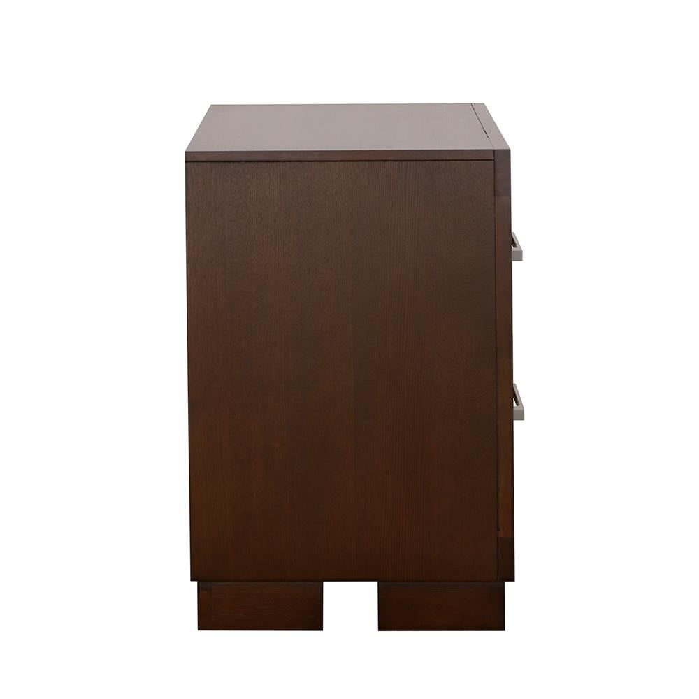 Jessica 2-Drawer Nightstand Cappuccino