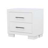 Jessica 2-Drawer Nightstand White