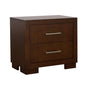 Jessica Cappuccino 2-Drawer Nightstand by Coaster at Eve Furniture