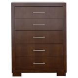 Jessica Cappuccino 5-Piece Eastern King Bedroom Set with Nightstand Panels by Coaster at Eve Furniture