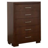 Jessica Cappuccino 5-Piece Queen Bedroom Set with Nightstand Panels by Coaster at Eve Furniture