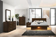 Jessica Cappuccino 5-Piece Queen Bedroom Set with Nightstand Panels by Coaster at Eve Furniture