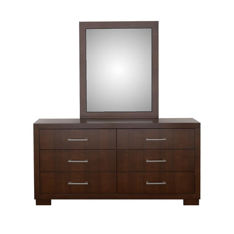 Jessica Cappuccino Rectangular Wall Mirror by Coaster at Eve Furniture