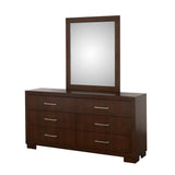 Jessica Cappuccino Rectangular Wall Mirror by Coaster at Eve Furniture