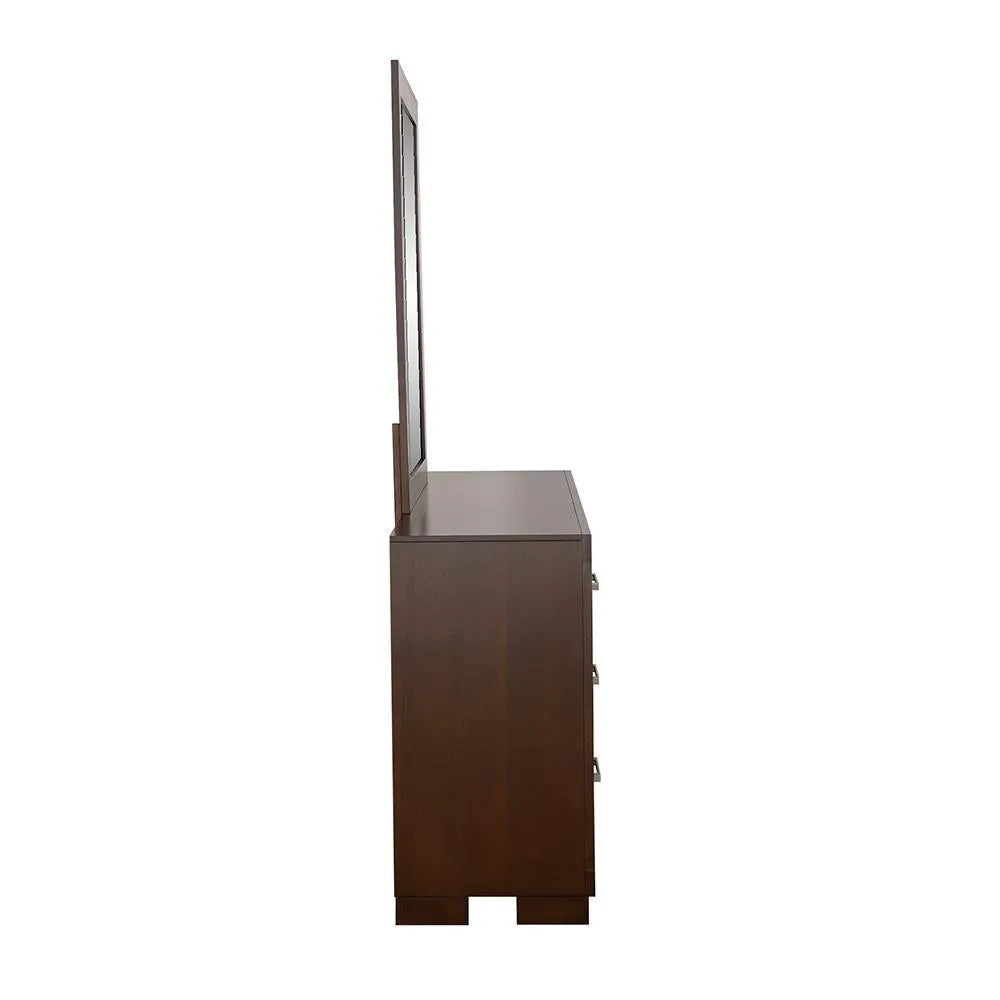 Jessica Cappuccino Rectangular Wall Mirror by Coaster at Eve Furniture