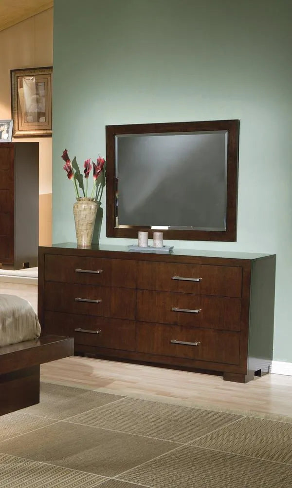 Jessica Cappuccino Rectangular Wall Mirror by Coaster at Eve Furniture