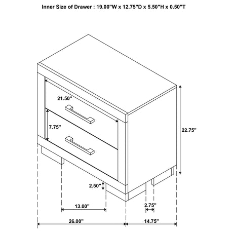 Jessica Snow White 4-Piece Queen Bedroom Set with Nightstand Panels by Coaster at Eve Furniture