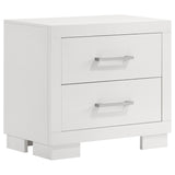 Jessica Snow White 4-Piece Queen Bedroom Set with Nightstand Panels by Coaster at Eve Furniture