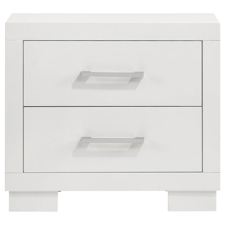 Jessica Snow White 4-Piece Queen Bedroom Set with Nightstand Panels by Coaster at Eve Furniture