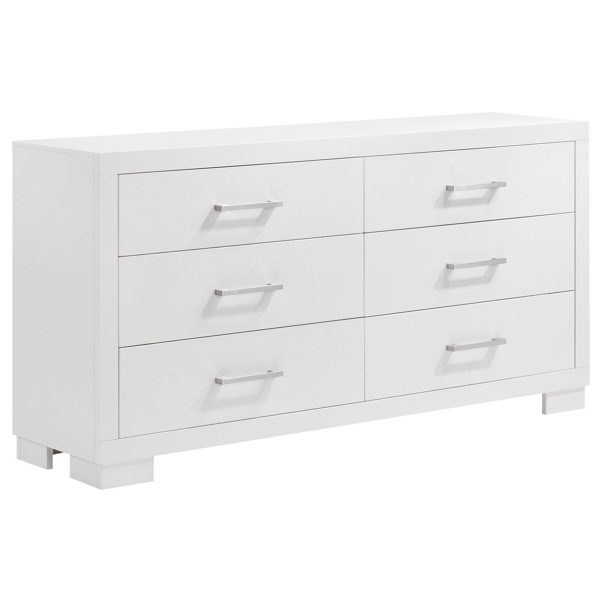 Jessica Snow White 4-Piece Queen Bedroom Set with Nightstand Panels by Coaster at Eve Furniture
