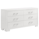 Jessica Snow White 4-Piece Queen Bedroom Set with Nightstand Panels by Coaster at Eve Furniture