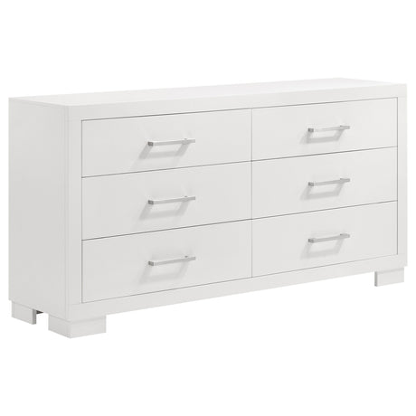 Jessica Snow White 4-Piece Queen Bedroom Set with Nightstand Panels by Coaster at Eve Furniture
