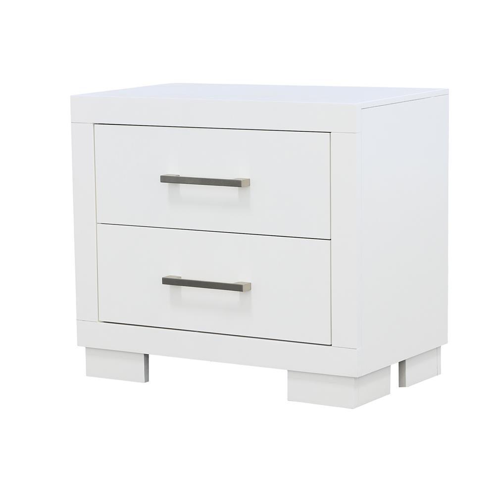 Jessica White 2-Drawer Nightstand by Coaster at Eve Furniture