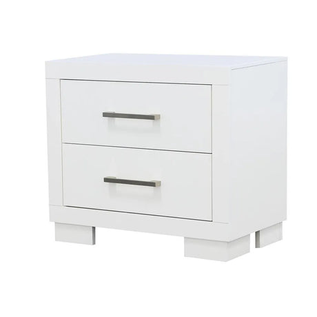 Jessica White 2-Drawer Nightstand by Coaster at Eve Furniture