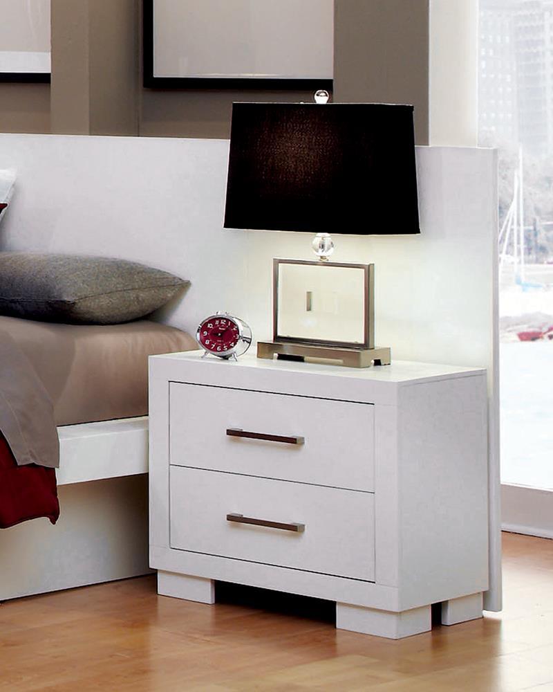 Jessica White 2-Drawer Nightstand by Coaster at Eve Furniture