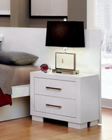 Jessica White 2-Drawer Nightstand by Coaster at Eve Furniture