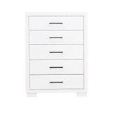 Jessica White 5-Drawer Chest by Coaster at Eve Furniture