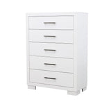 Jessica White 5-Drawer Chest by Coaster at Eve Furniture