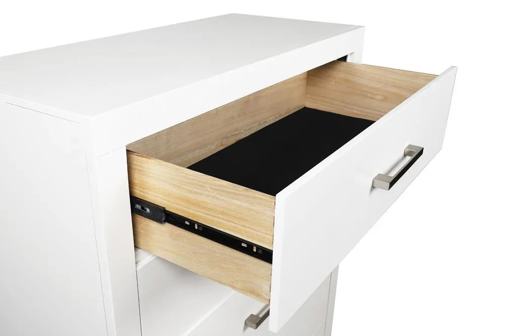 Jessica White 5-Drawer Chest by Coaster at Eve Furniture