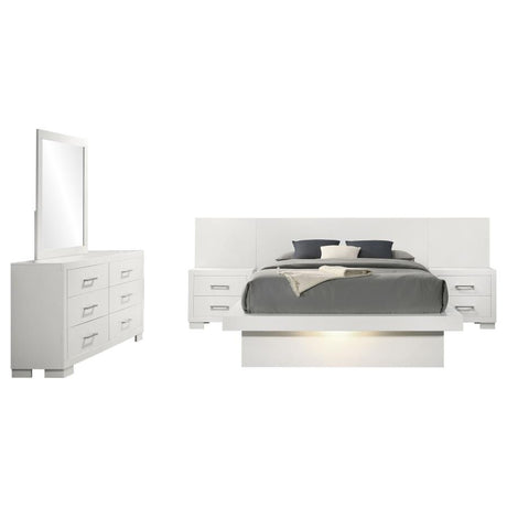 Jessica White 5-Piece Eastern King Bedroom Set with Nightstand Panels by Coaster at Eve Furniture